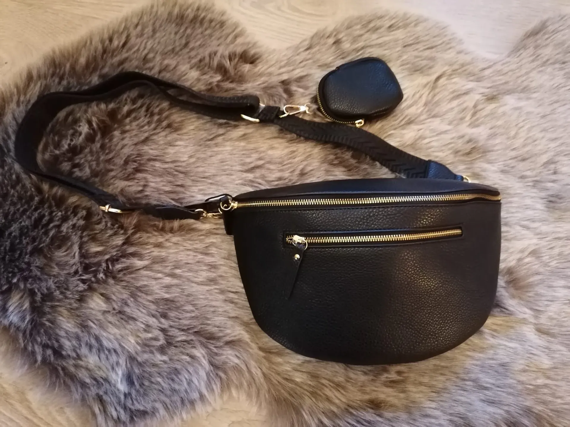 Zwarte crossbodytas